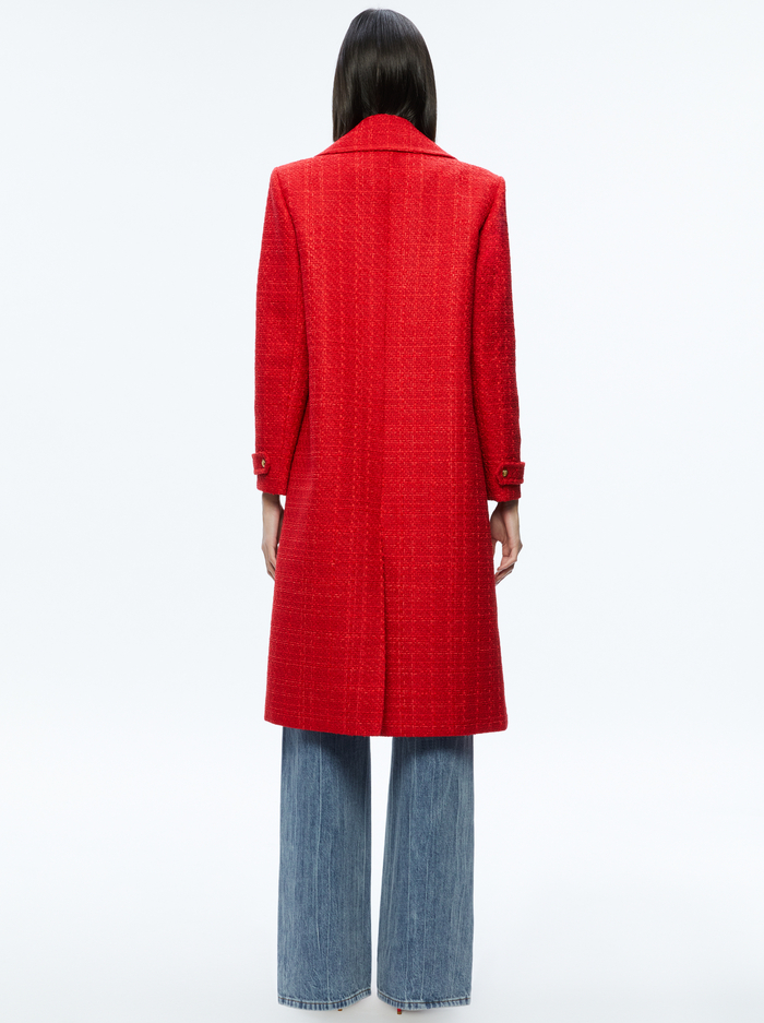 NICHOLAS DOUBLE BREASTED COAT - BRIGHT RUBY image 1 - Alice And Olivia