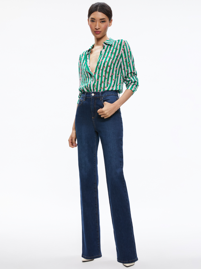 A+O X KENDRA DANDY WILLA PLACKET TOP - KENDRA DANDY image 4 - Alice And Olivia
