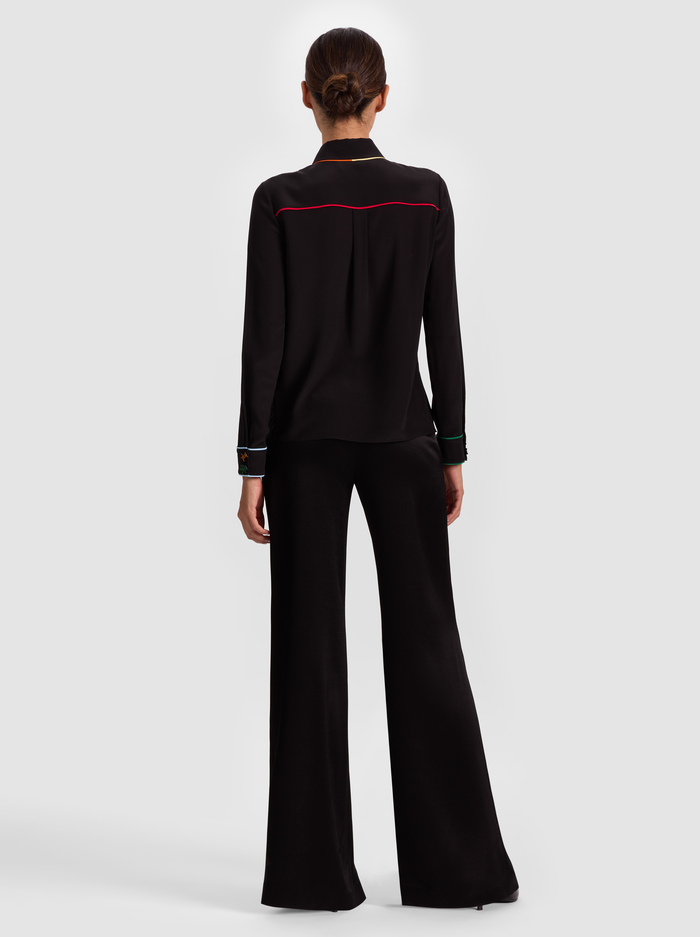 A+O X GRATEFUL DEAD WILLA BLOUSE - BLACK/MULTI image 3 - Alice And Olivia