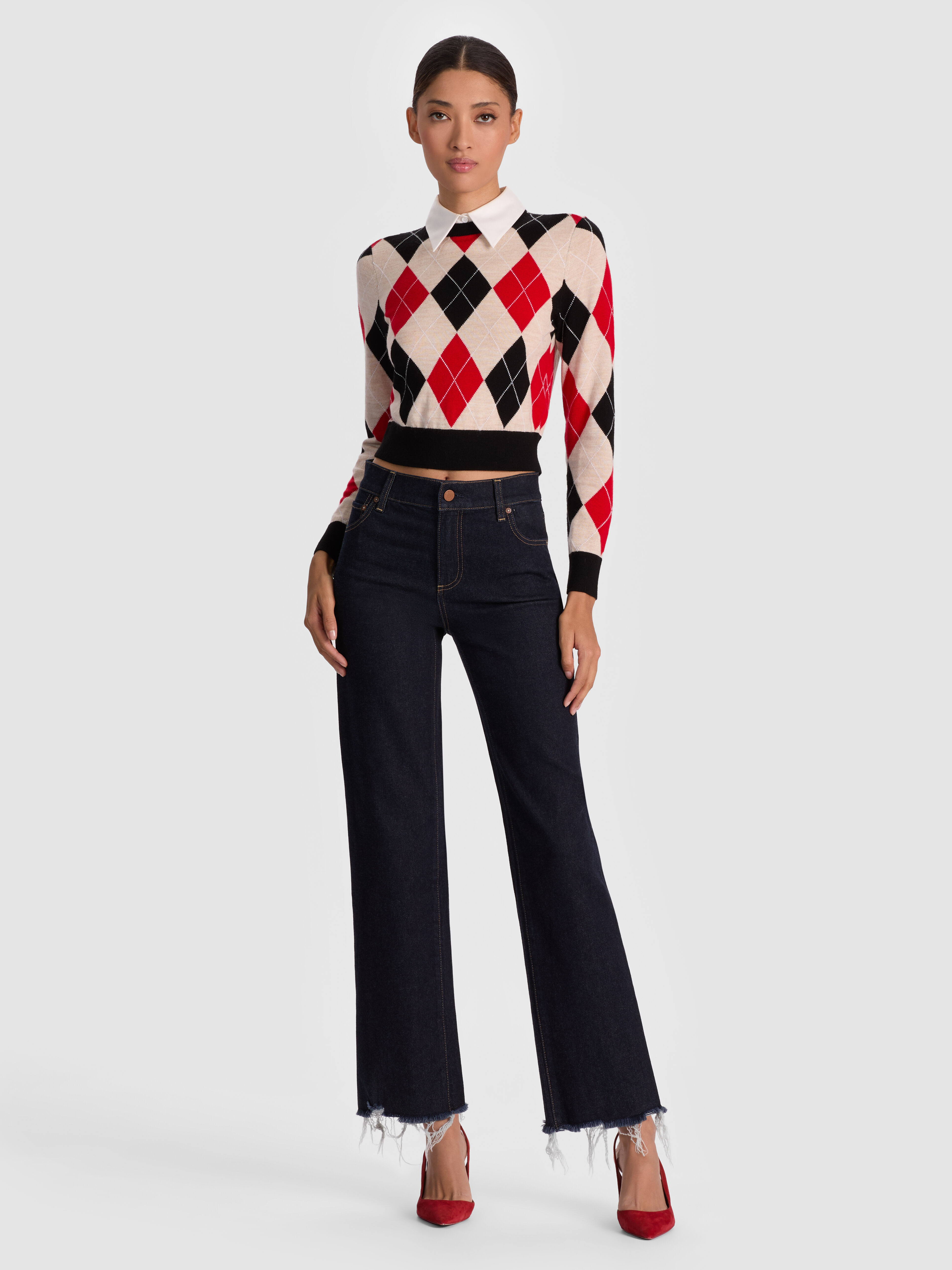 Ardelia Off The Shoulder Top In Stargazer Black Lg | Alice +