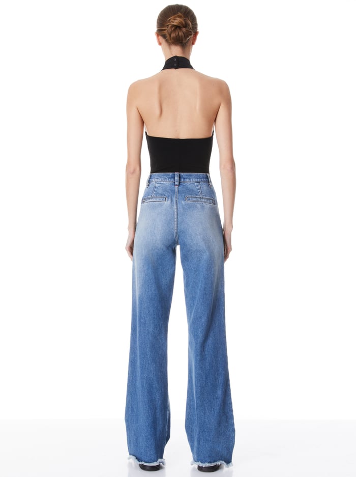 TAISHA TURTLENECK OPEN BACK BODYSUIT - BLACK image 1 - Alice And Olivia