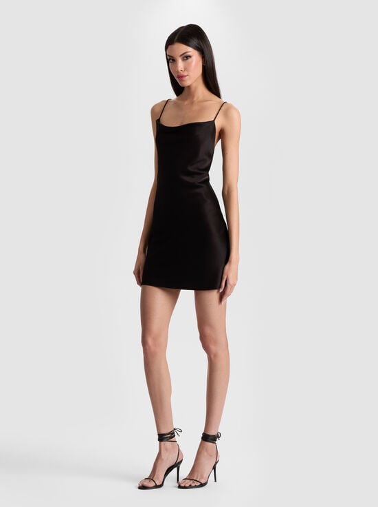 BLACK-HARMONY SLIP DRESS