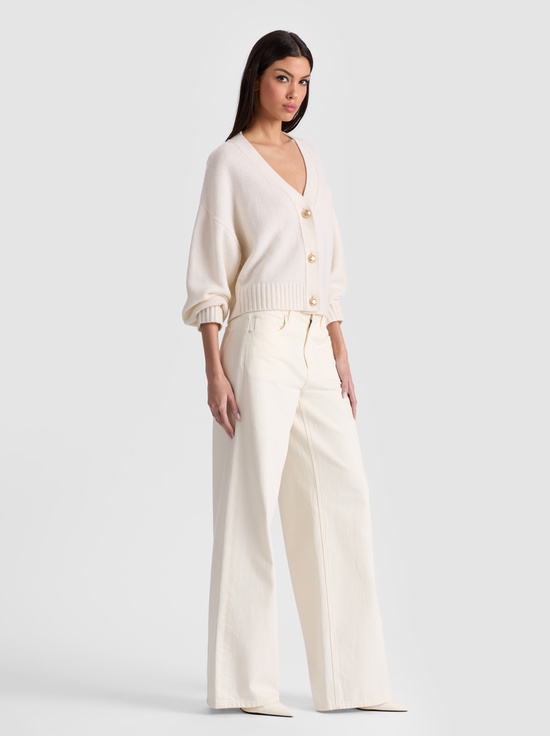 ECRU-ATTICUS CASHMERE CARDIGAN