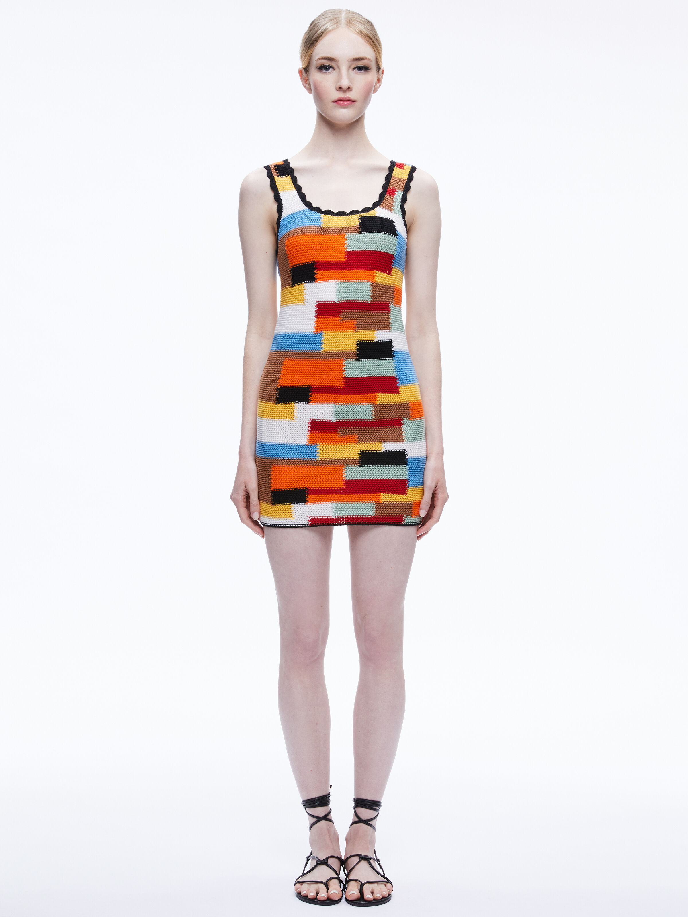 andmary Lily crochet mini dress