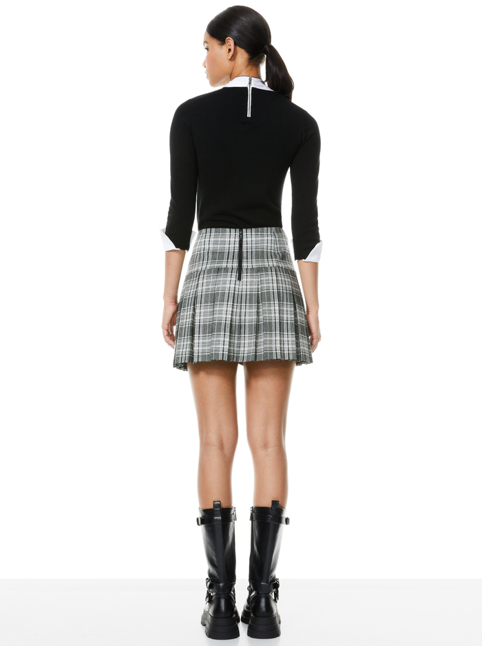 ZANI BOW COLLAR SWEATER - BLACK/WHITE image 1 - Alice And Olivia
