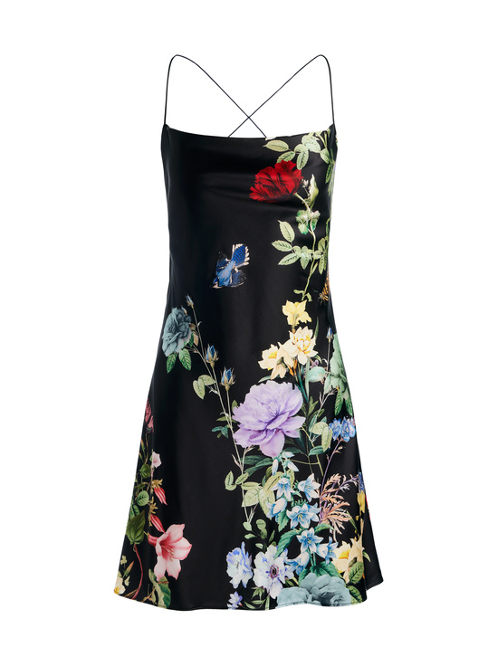 VENUS FLORAL-HARMONY COWL BACK SLIP DRESS