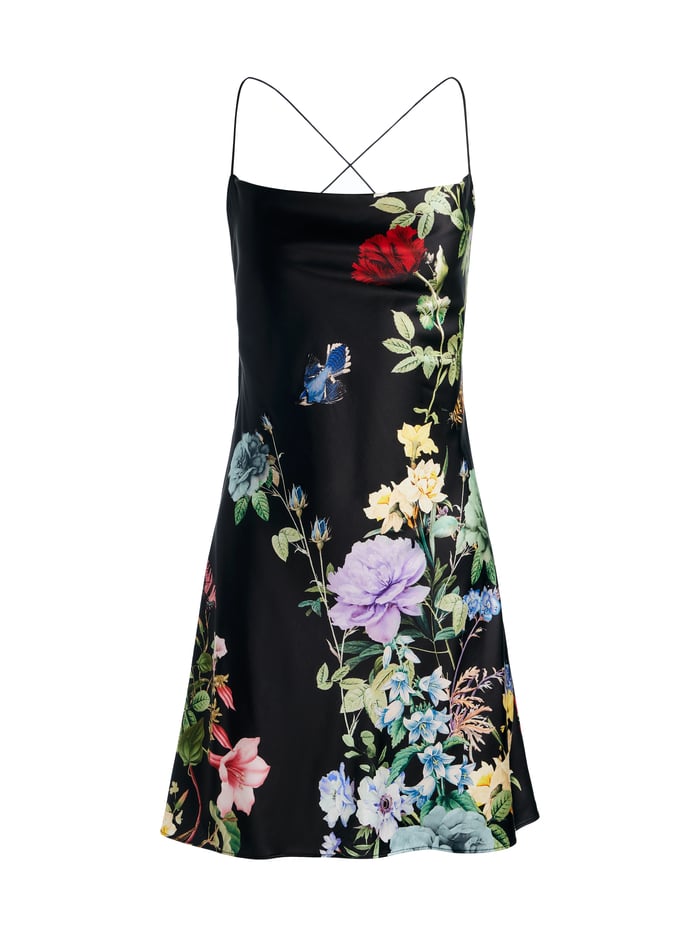 HARMONY COWL BACK SLIP DRESS - VENUS FLORAL image 5 - Alice And Olivia