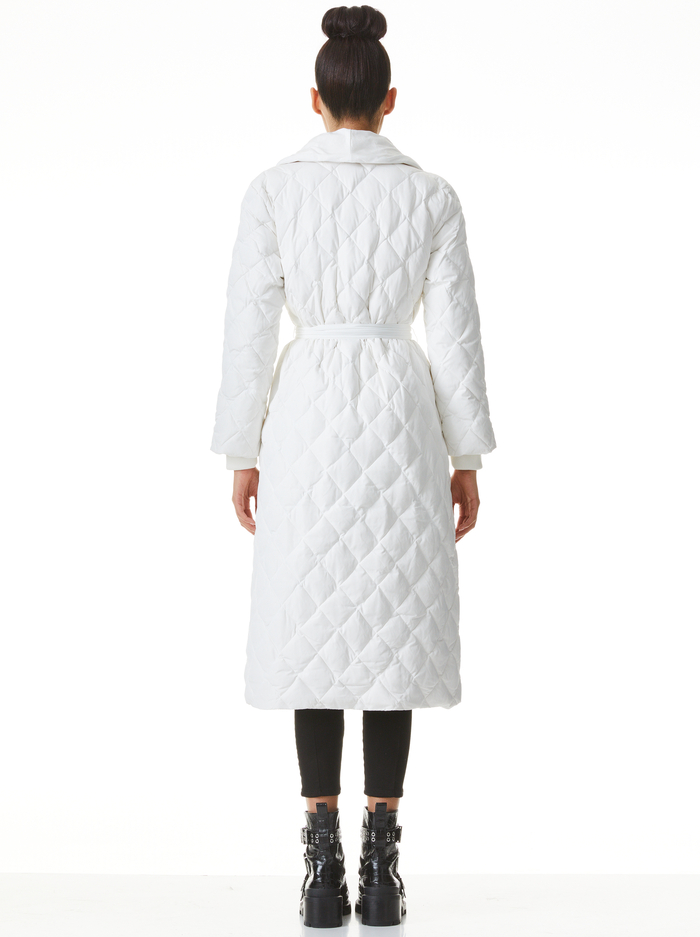 HELENA SHAWL COLLAR MAXI PUFFER - OFF WHITE image 1 - Alice And Olivia