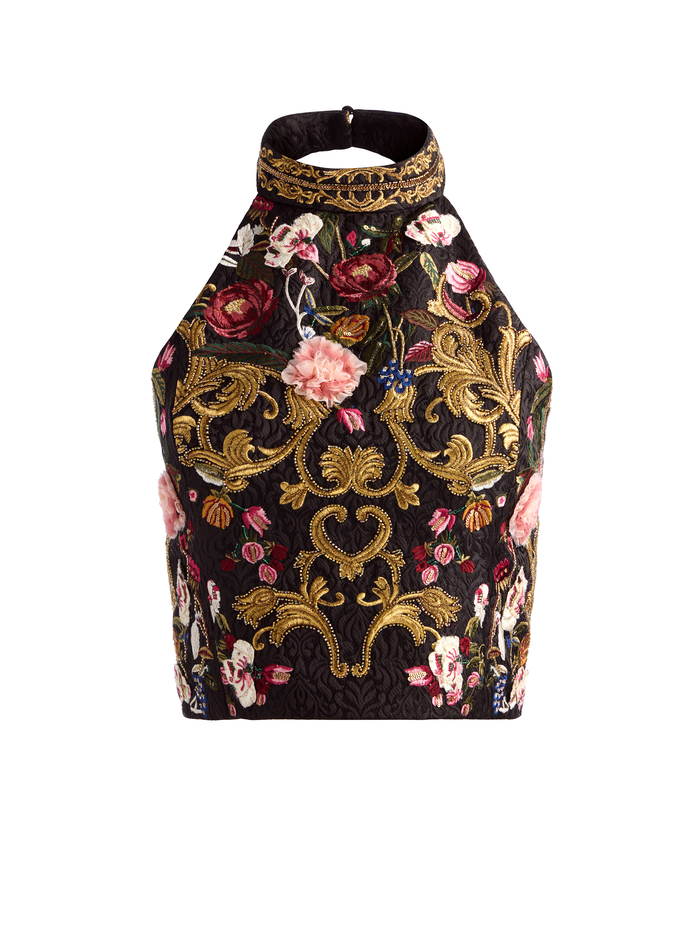 GATZ EMBELLISHED CROP TOP - EVERMINE image 5 - Alice And Olivia