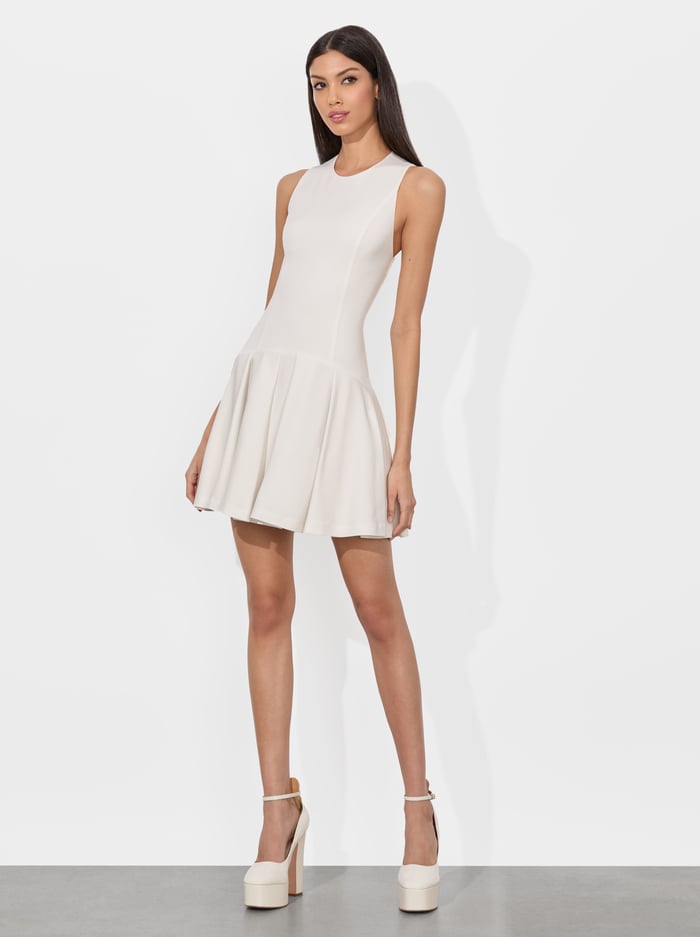 ADLEY DROP WAIST MINI DRESS - OFF WHITE image 4 - Alice And Olivia