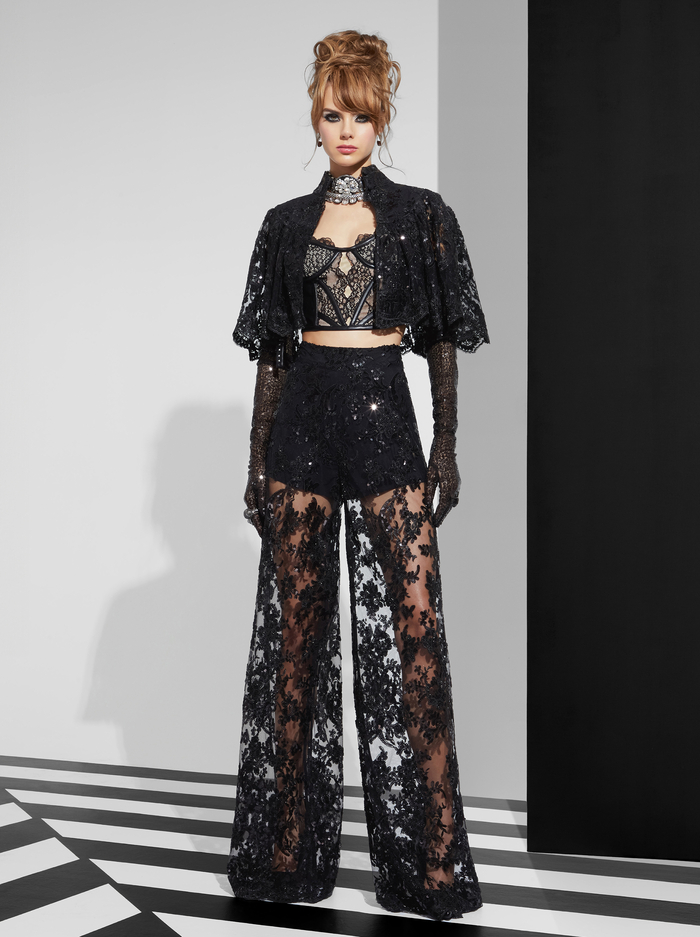 ATHENA EMBELLISHED PANT - BLACK image 6 - Alice And Olivia