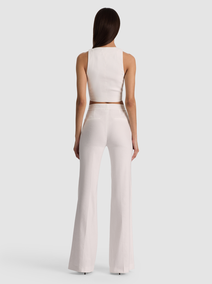 LINDEN LINEN BOOTCUT TROUSER - OFF WHITE image 2 - ALICE + OLIVIA