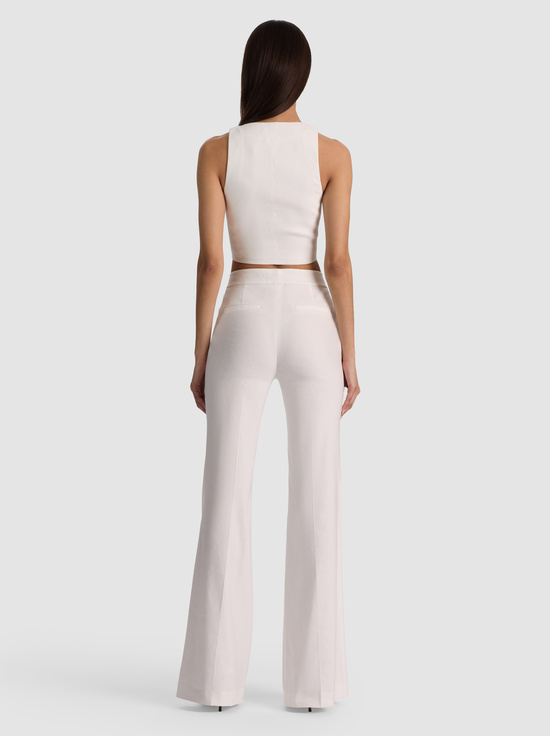 OFF WHITE-LINDEN LINEN BOOTCUT TROUSER