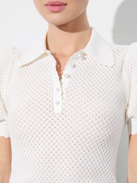SOFT WHITE-RAMONA POINTELLE POLO