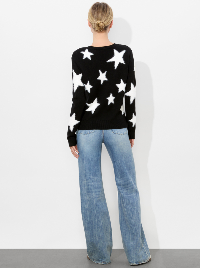 ANDORA PULLOVER - BLACK/SOFT WHITE image 2 - Alice And Olivia