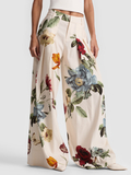 BLAIRE PRINTED LINEN PANT - PROVENCE FLORAL LG
