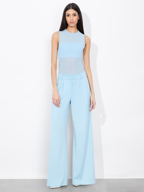 MINERAL BLUE-BANDEAU SLEEVELESS BODYSUIT