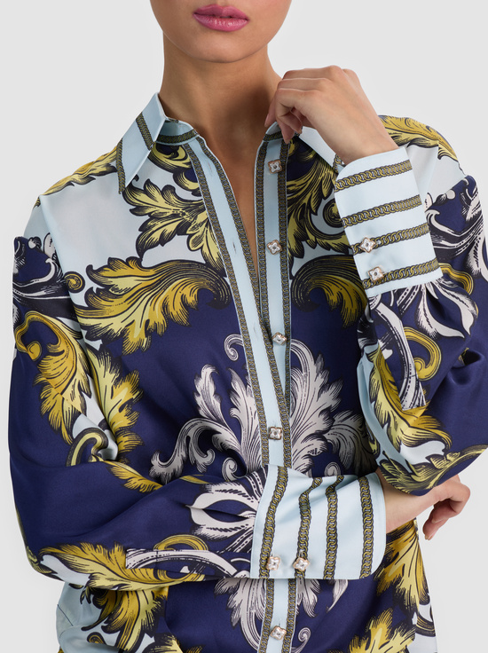 ANTIQUE SCROLL-LANE OVERSIZED BUTTON DOWN