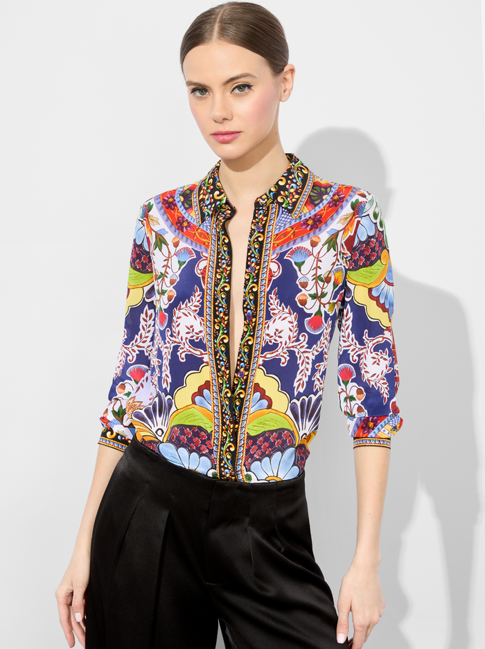 WILLA PLACKET TOP - ON THE ROAD - Alice And Olivia