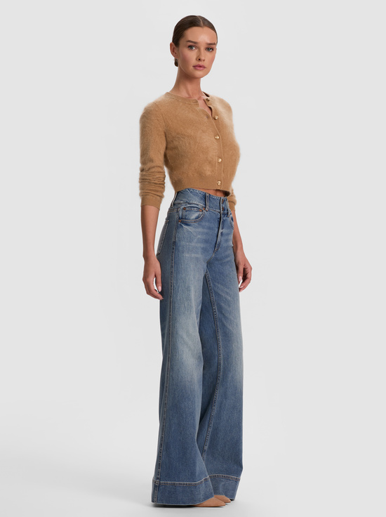 LIGHT PRALINE-DOLLIE BRUSHED CASHMERE CARDIGAN