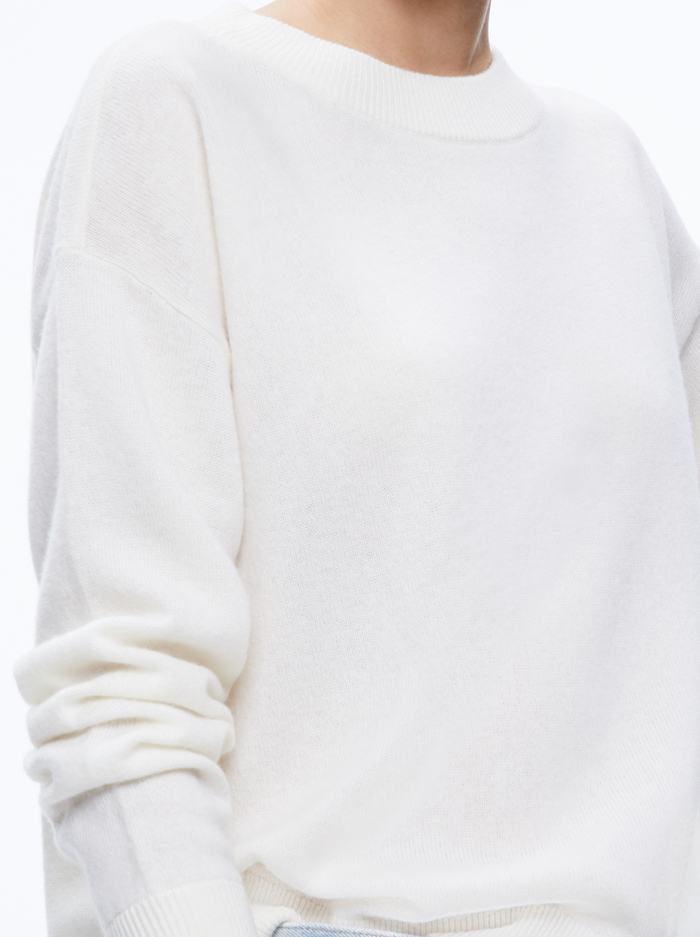 FILA CREWNECK PULLOVER - SOFT WHITE image 3 - Alice And Olivia