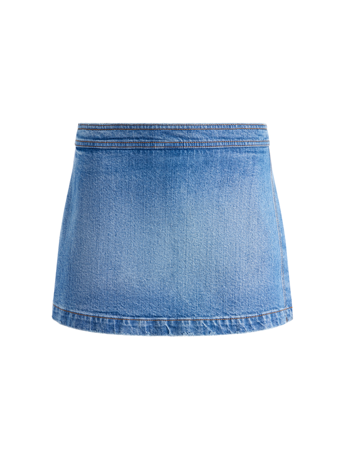 LAKELYN DENIM SKORT - IVY BLUE image 5 - Alice And Olivia