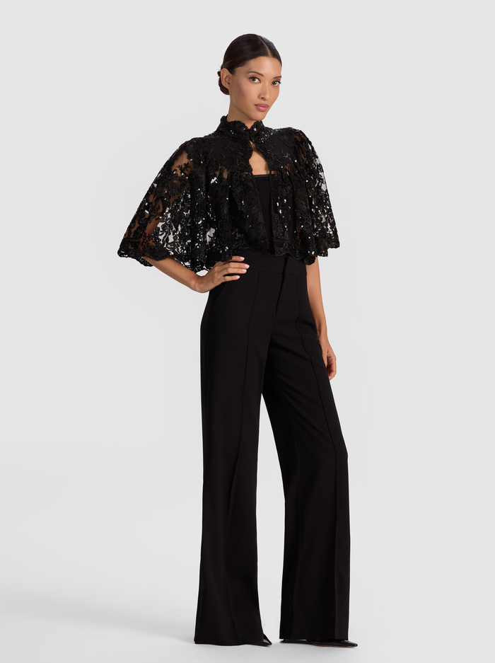AURELIA EMBELLISHED LACE CAPELET - BLACK image 4 - Alice And Olivia