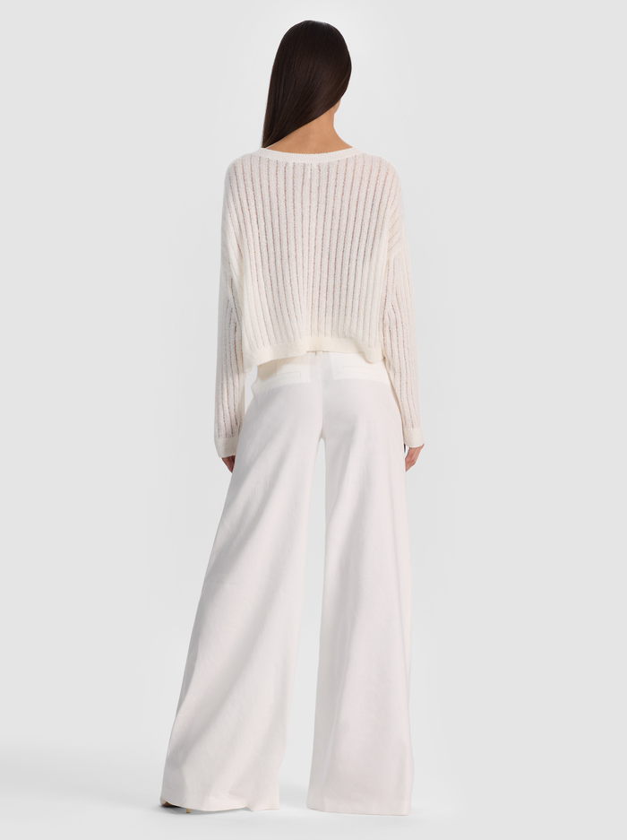 MITCHELL LIGHTWEIGHT PULLOVER - SOFT WHITE image 2 - ALICE + OLIVIA