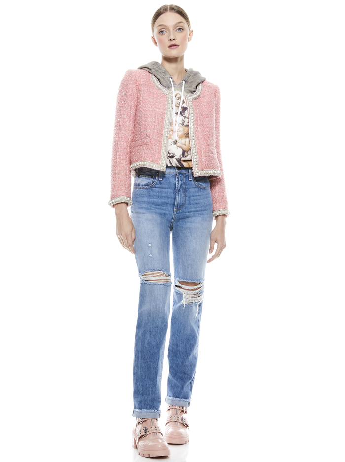 GWENYTH EMBELLISHED BOXY JACKET - ROSE image 4 - ALICE + OLIVIA
