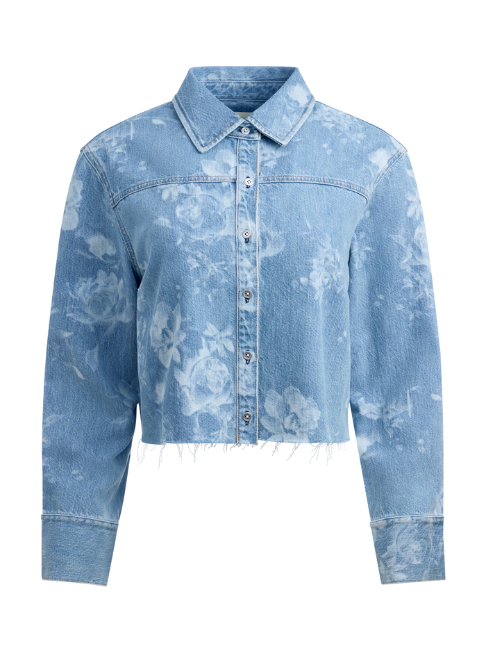 FINELY RAW HEM BUTTON DOWN - LOTUS FLORAL image 5 - Alice And Olivia