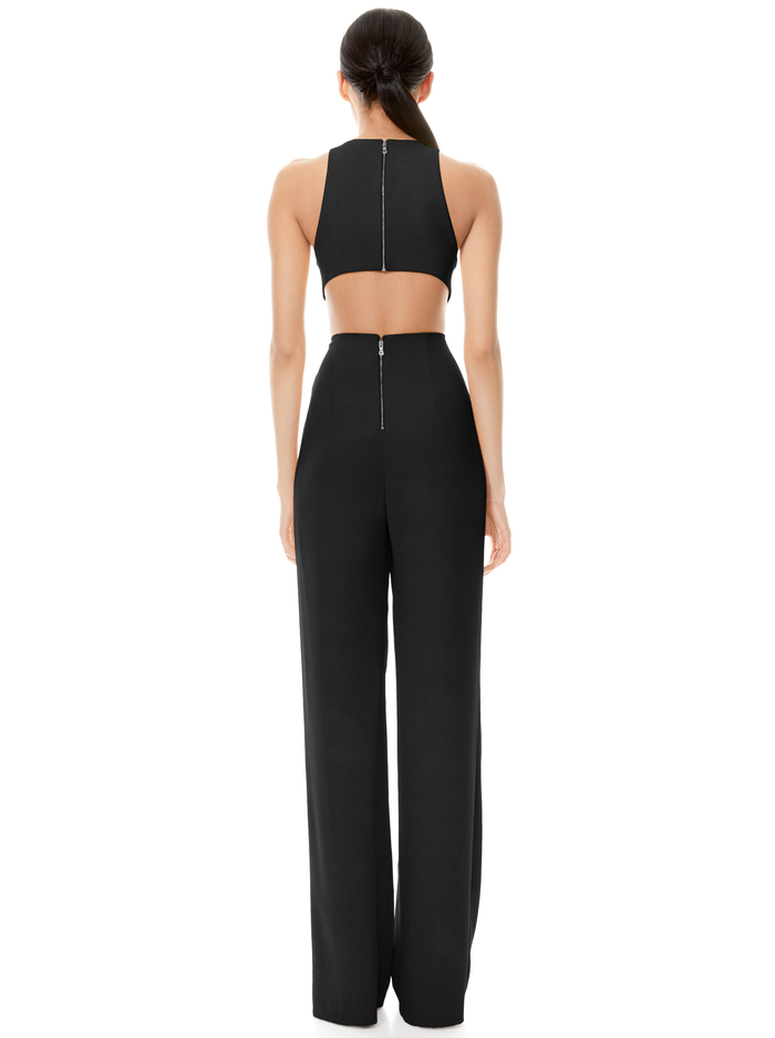 CARA CUT OUT JUMPSUIT - BLACK image 1 - Alice And Olivia