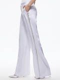 DYLAN PANT WITH CRYSTAL TRIM - WHITE