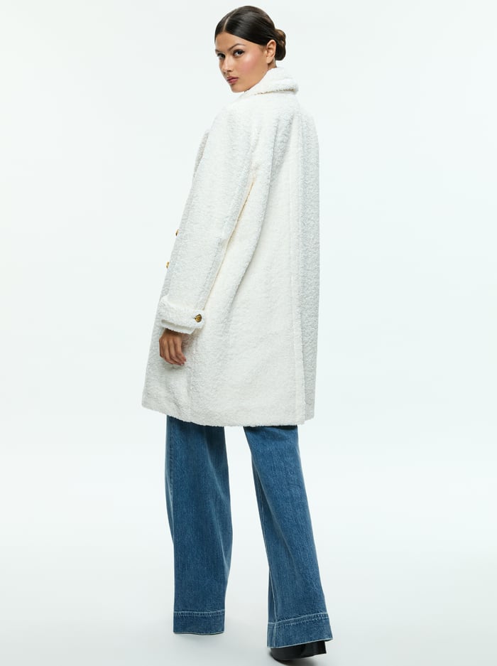 TOWNES TEDDY PEACOAT - OFF WHITE image 2 - Alice And Olivia