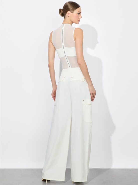 OFF WHITE-BANDEAU SLEEVELESS BODYSUIT
