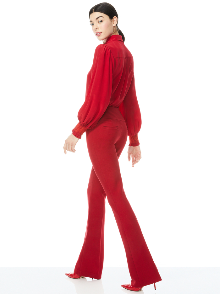 WILLA BOUSON SLEEVE TOP - DEEP RUBY image 1 - Alice And Olivia
