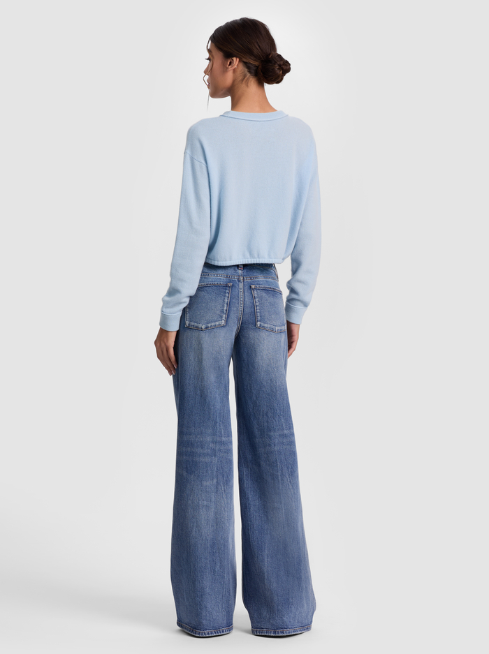 BERNETTA CROPPED DRAWSTRING PULLOVER - CAROLINA BLUE image 2 - ALICE + OLIVIA