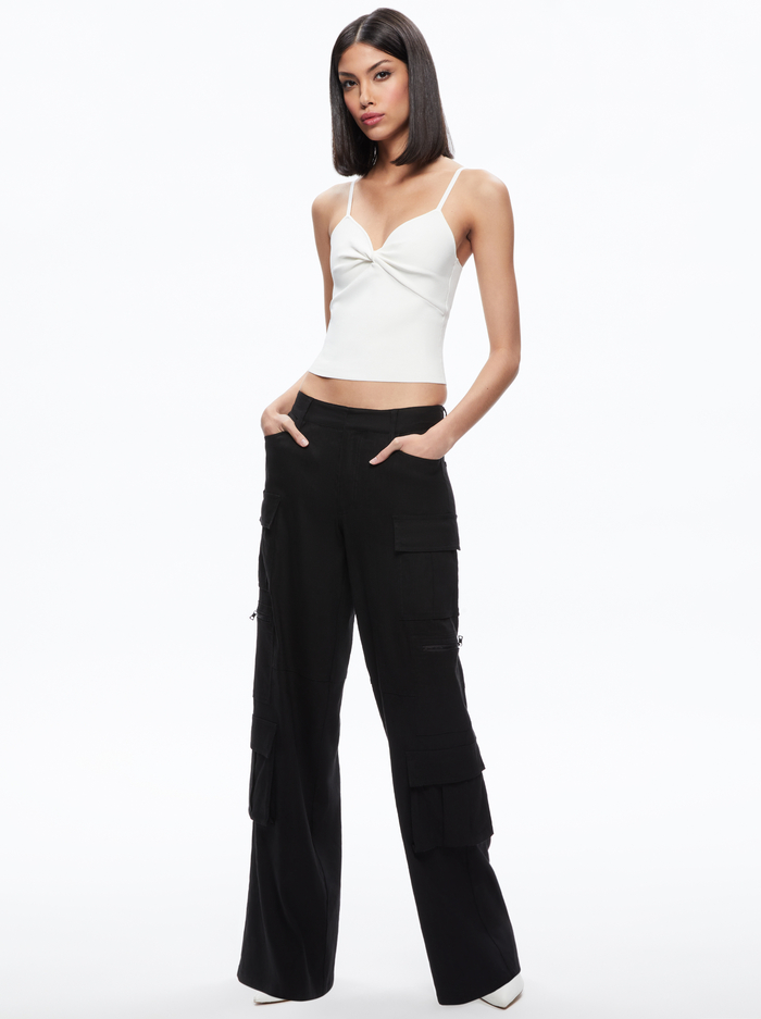 RHONA TWIST FRONT TANK - SOFT WHITE image 4 - Alice And Olivia