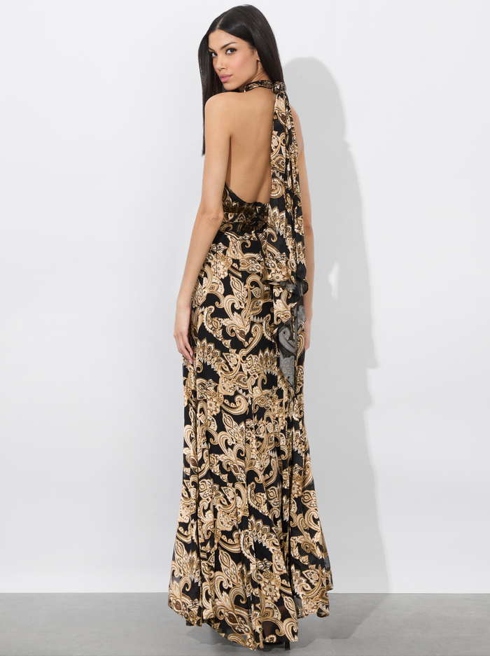 DITA MAXI DRESS - SPRING PAISLEY BLACK image 2 - Alice And Olivia