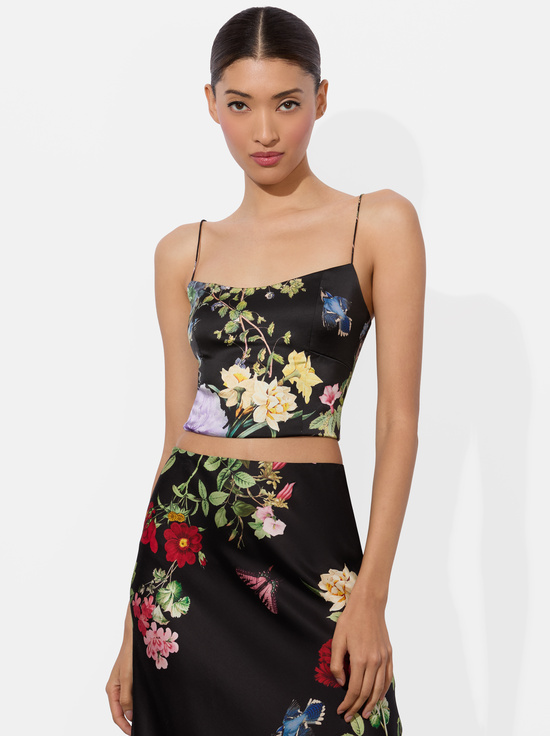 VENUS FLORAL-SAYLOR BUSTIER CAMI TOP