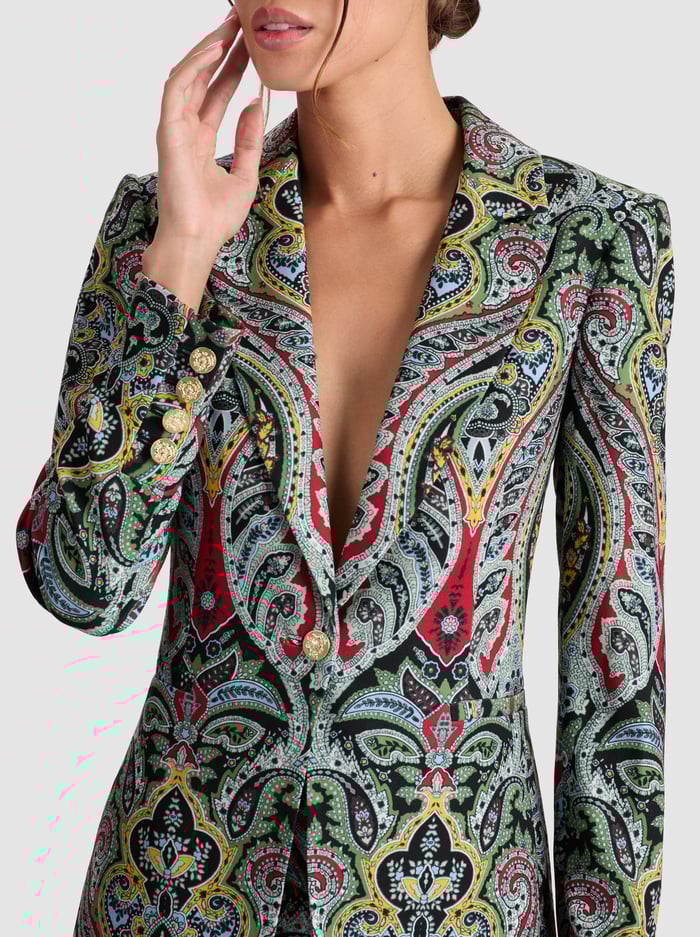 BREANN PRINTED BLAZER - PAISLEY POEM image 3 - Alice And Olivia