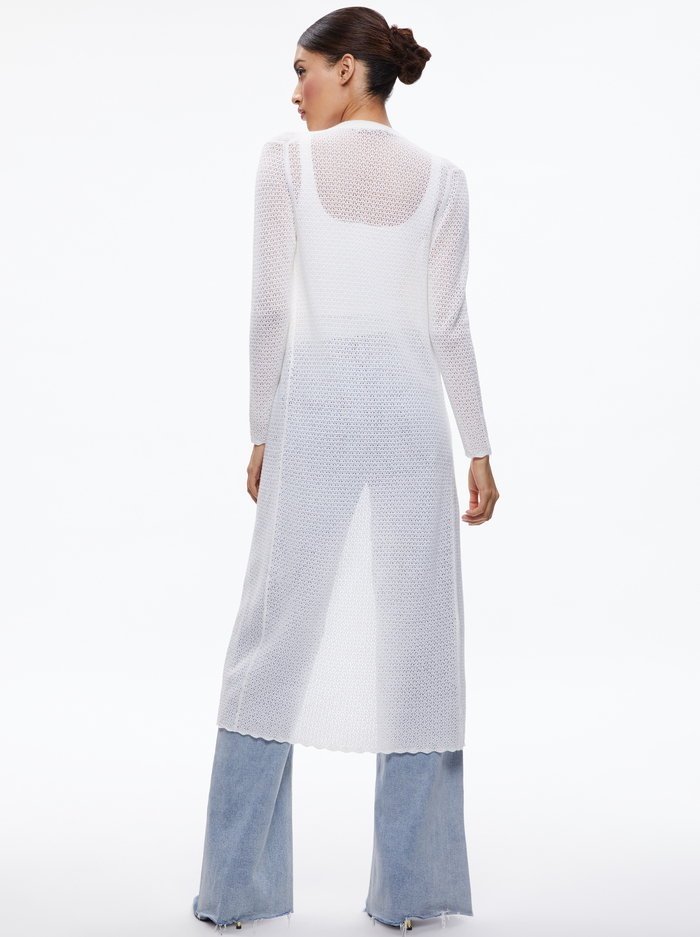 ALAIR POINTELLE SWEATER DUSTER - SOFT WHITE image 1 - Alice And Olivia
