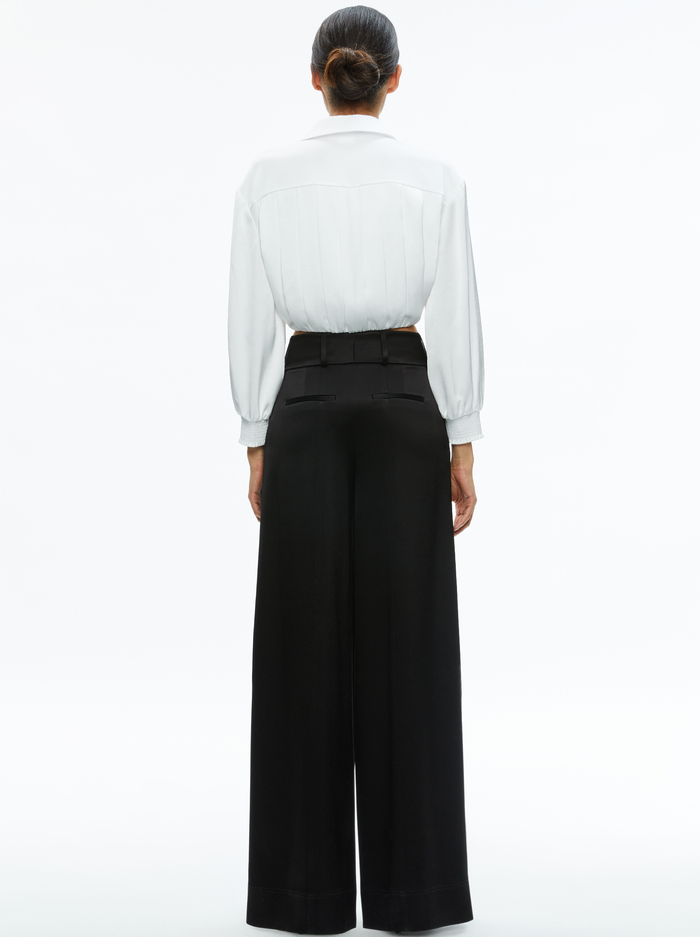 PIERRE PLEATED BACK BUTTON DOWN - OFF WHITE image 1 - Alice And Olivia