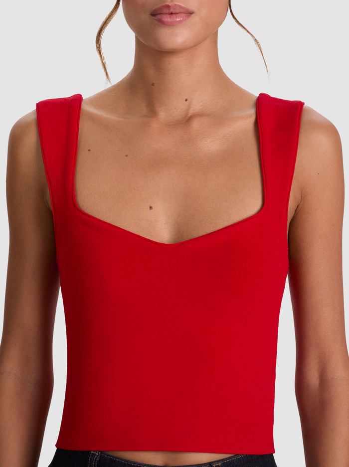 EDIN SWEETHEART TANK - PERFECT RUBY image 3 - Alice And Olivia