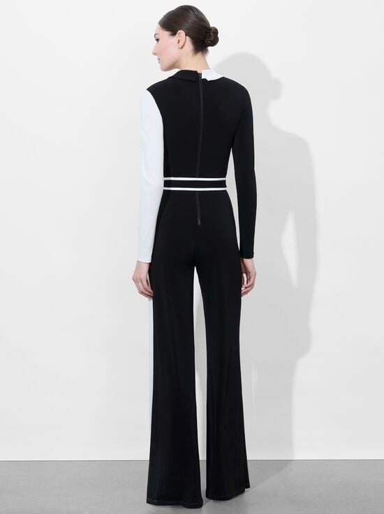 BLACK/OFF WHITE-MELINDA COLORBLOCK JUMPSUIT