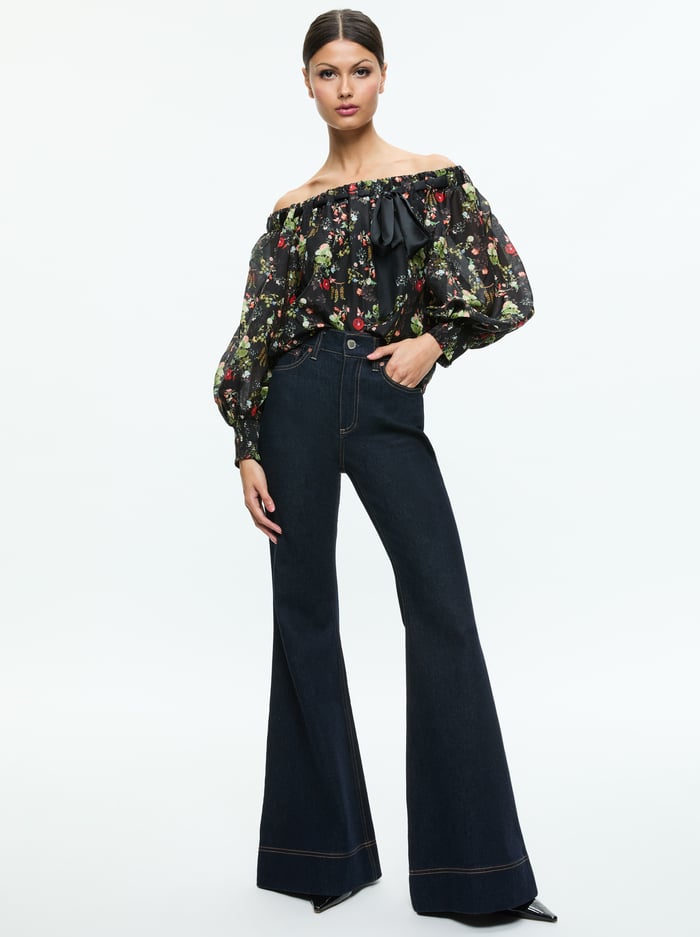 ALTA OFF THE SHOULDER TOP - BLUSH KISS BLACK image 1 - Alice And Olivia