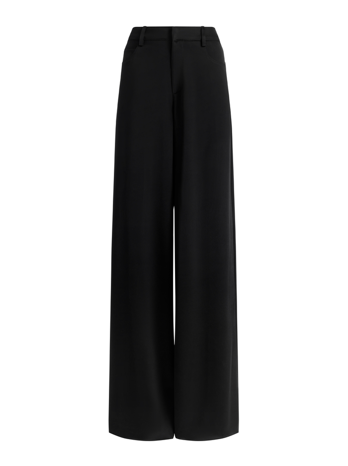 TRISH LOW RISE BAGGY PANT - BLACK image 5 - Alice And Olivia