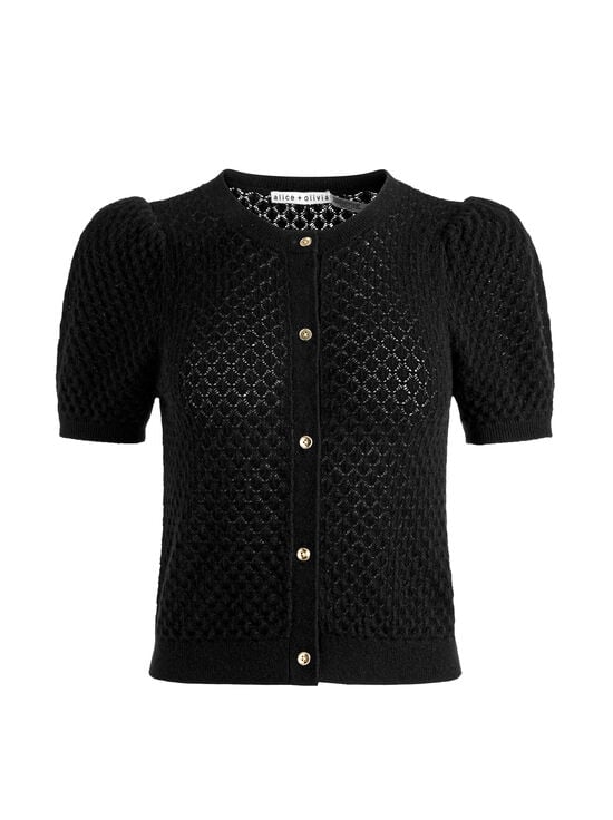 BLACK-SABINE CASHMERE CARDIGAN