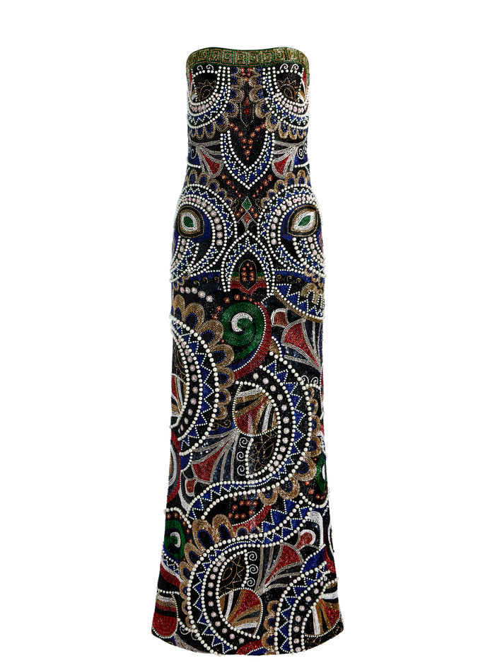 DELORA BEADED GOWN - BLACK/MULTI image 5 - Alice And Olivia