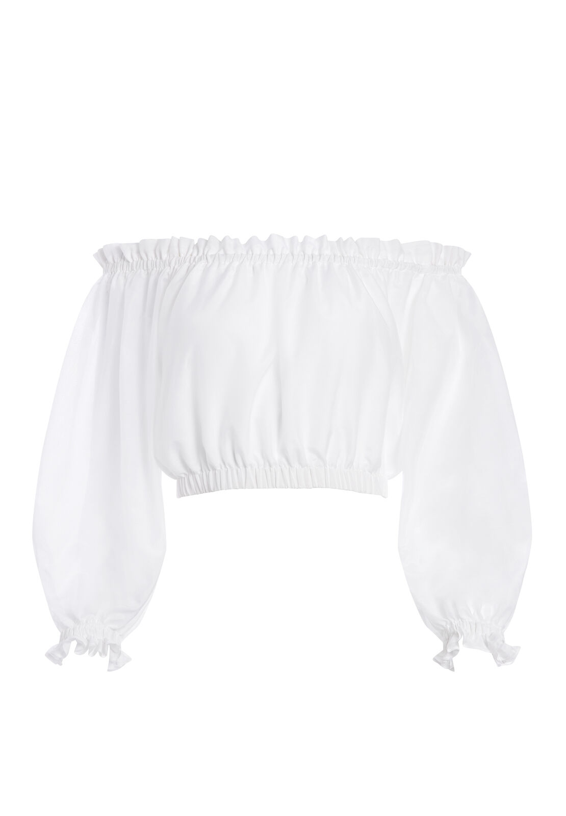 Olga Off The Shoulder Crop Top In White | Alice + Olivia