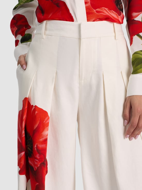 SUMMER POPPY-BLAIRE PLEATED LINEN PANT